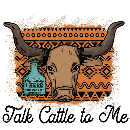 Talk Cattle To Me - Country Western - Cheat Clear Waterslide™ or Cheat Clear Sticker Decal