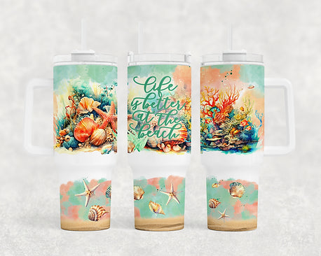 Life is better with Chickens 40 oz Tumbler Sublimation Transfer