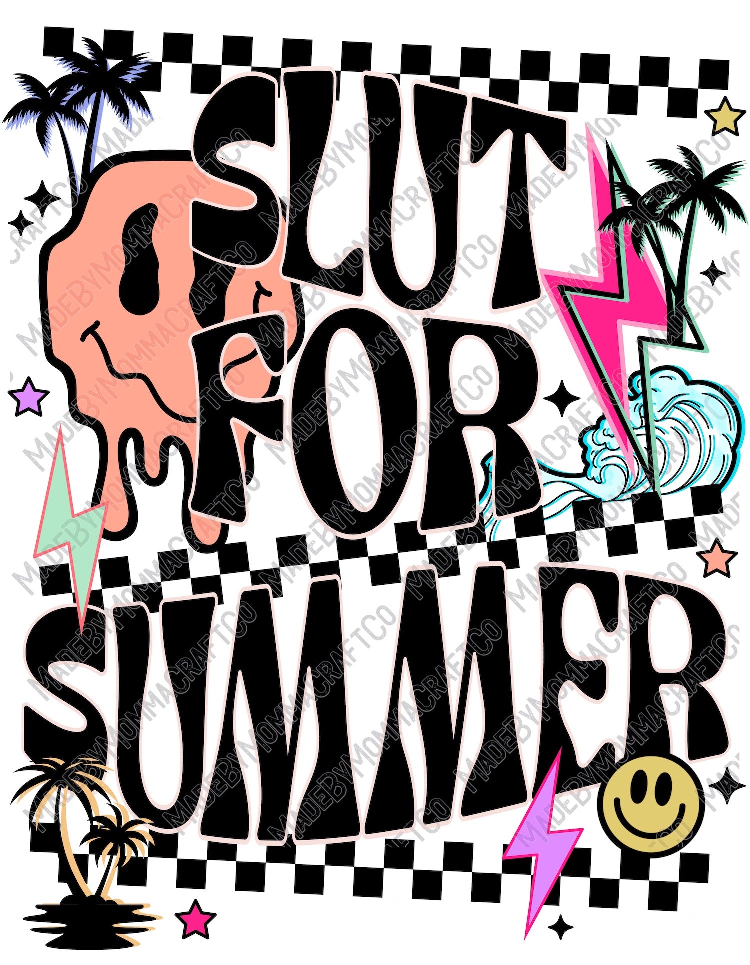 Slut For Summer Retro Cheat Clear Waterslide™ Or Cheat Clear Sticker