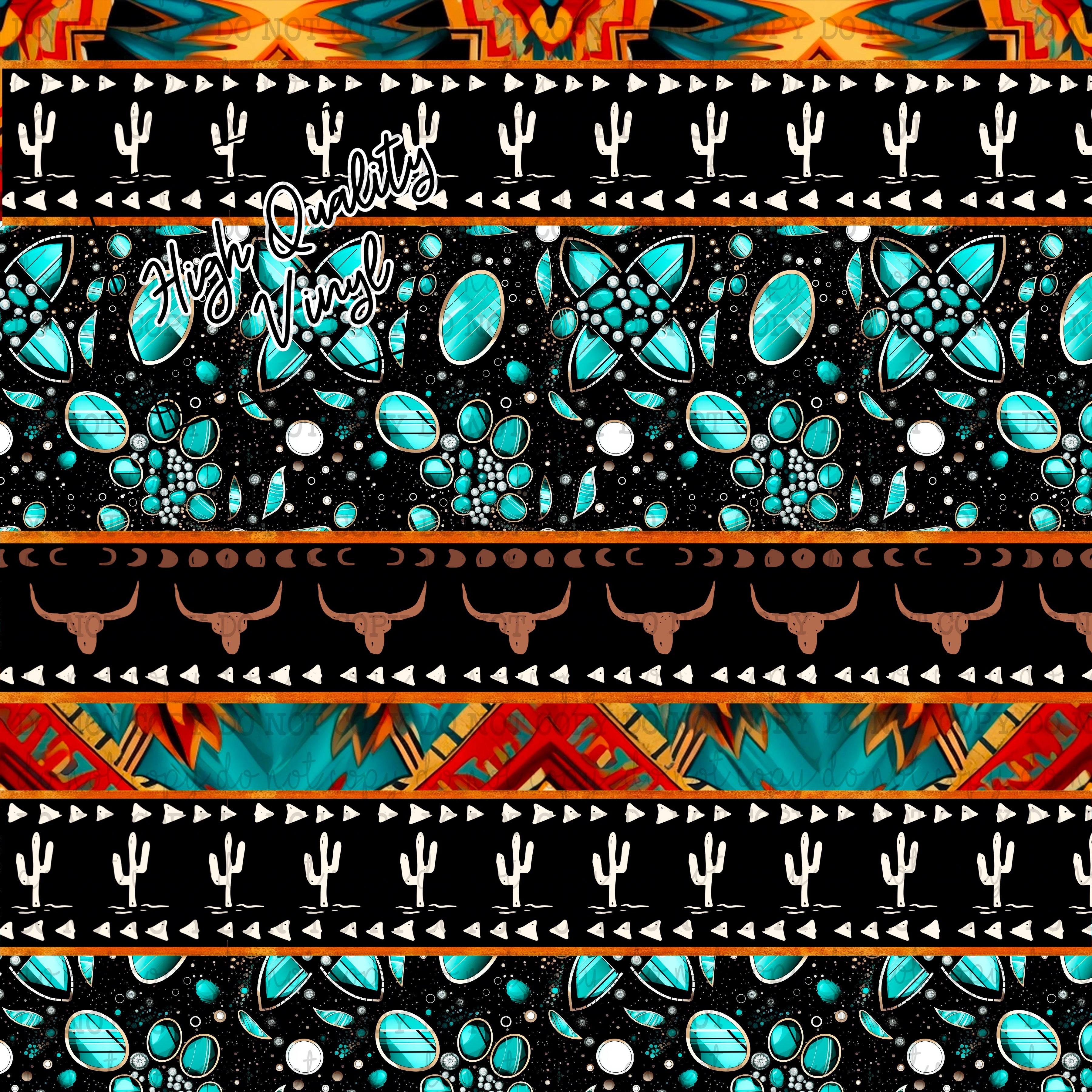 Turquoise Stones Mashup - Vinyl Or Waterslide Seamless Wrap