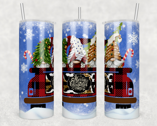 Christmas Gnome Truck - Sublimation or Waterslide Wrap - 20oz and 30oz