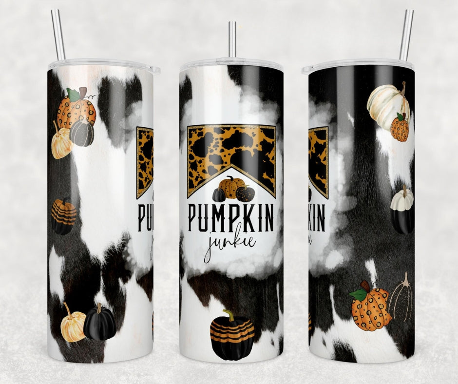 Pumpkin Junkie - Sublimation or Waterslide Wrap - 20oz and 30oz