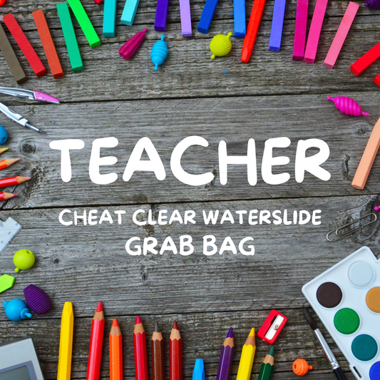Teacher Themed Cheat Clear Waterslide Grab Bag