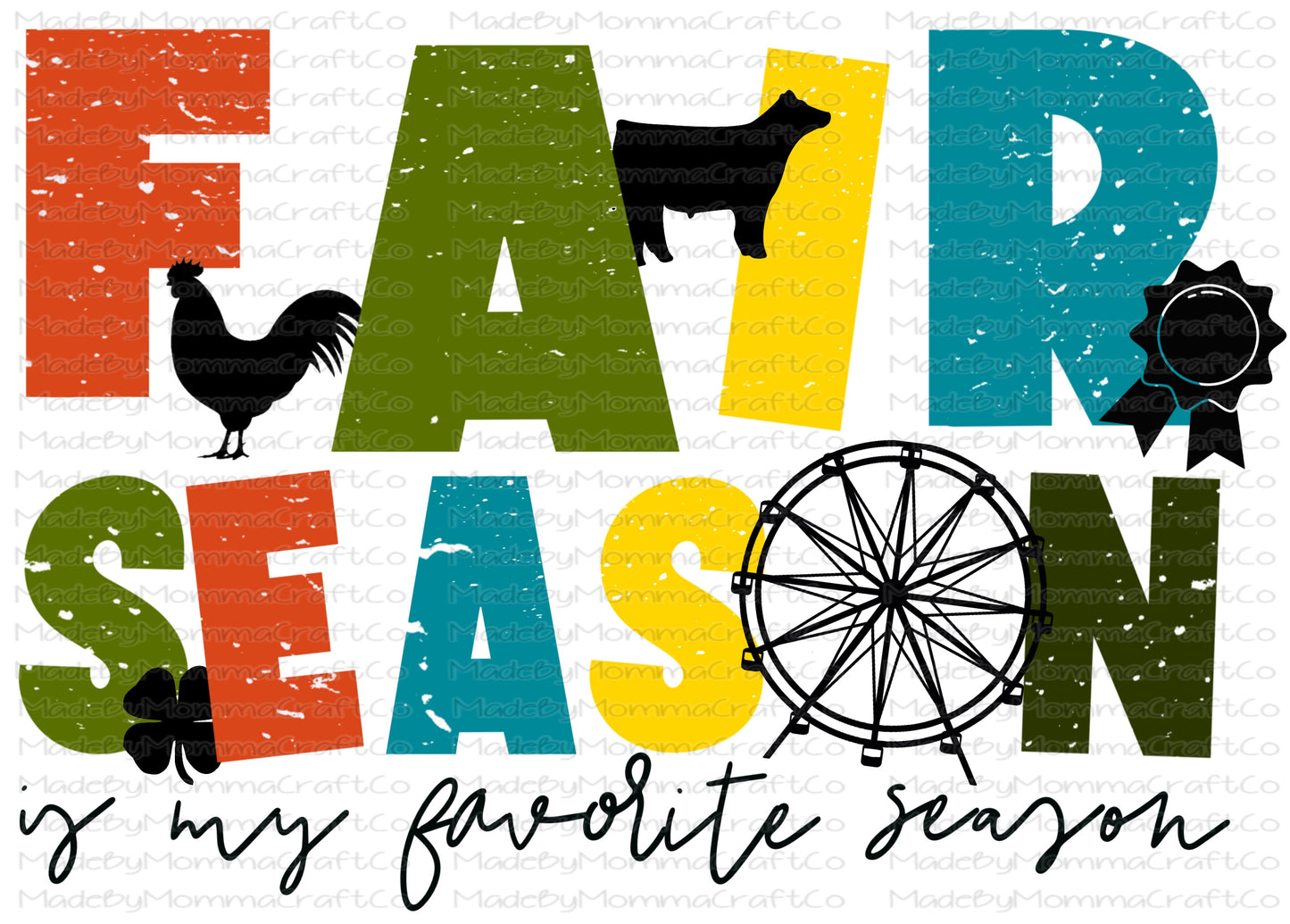 Fair season county fair - Cheat Clear Waterslide Decal or Digital Download