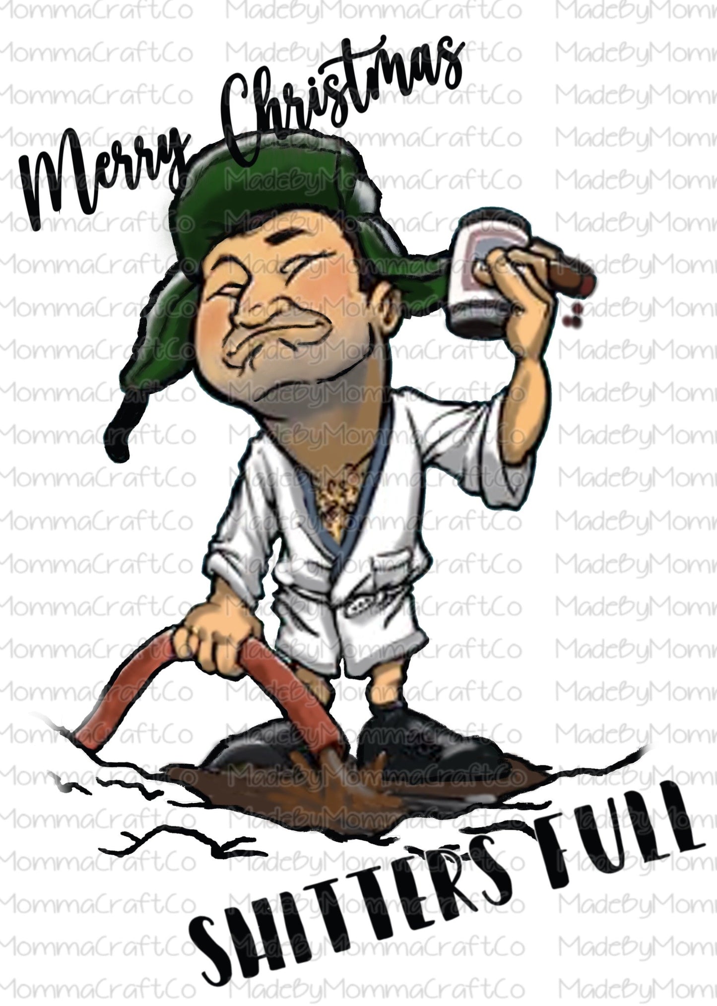 Shitters Full Christmas Vacation-Cheat Clear Waterslide™ or White Cast Sticker