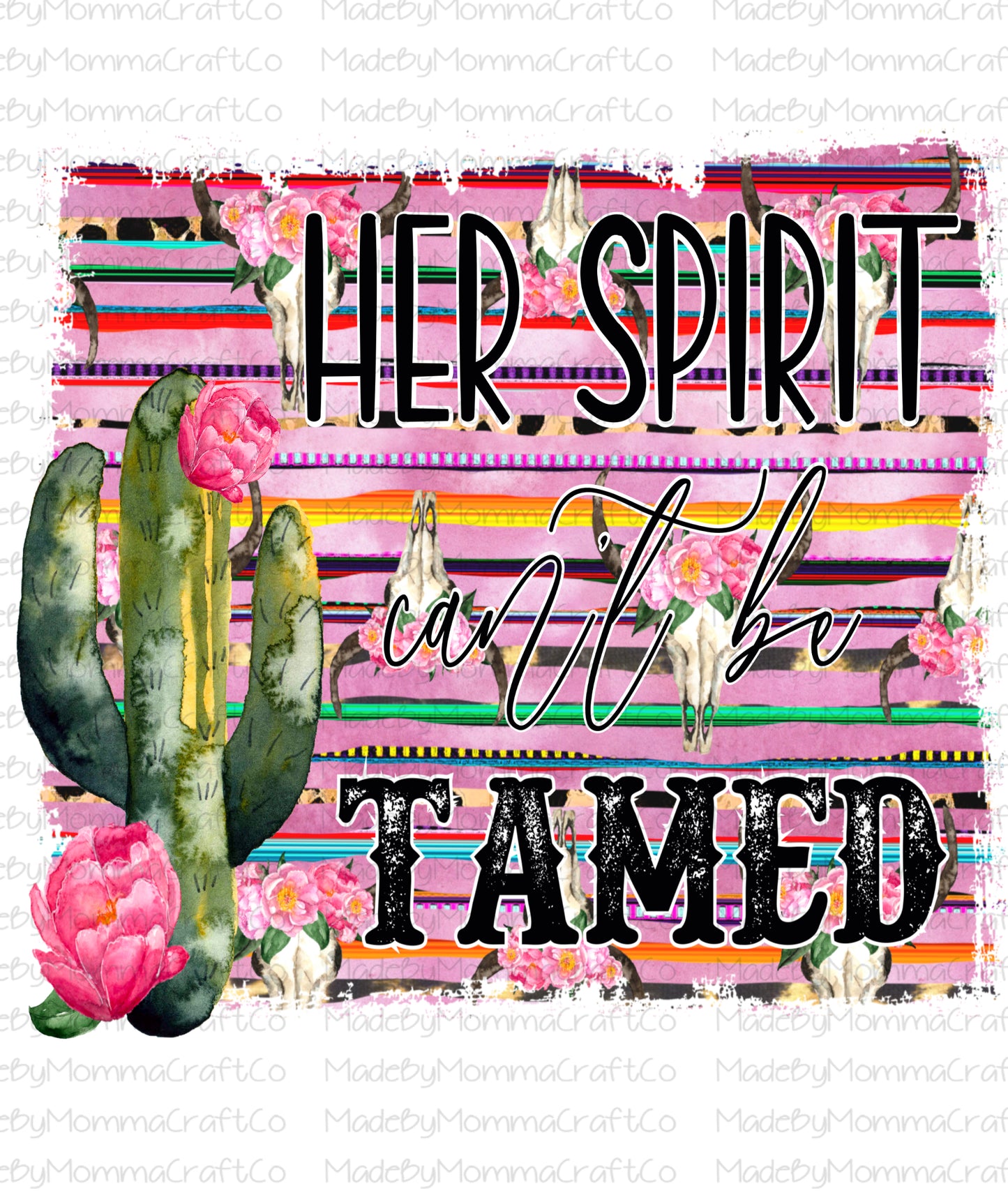 Her Spirit Can't Be Tamed Waterslide Decal or Digital Download