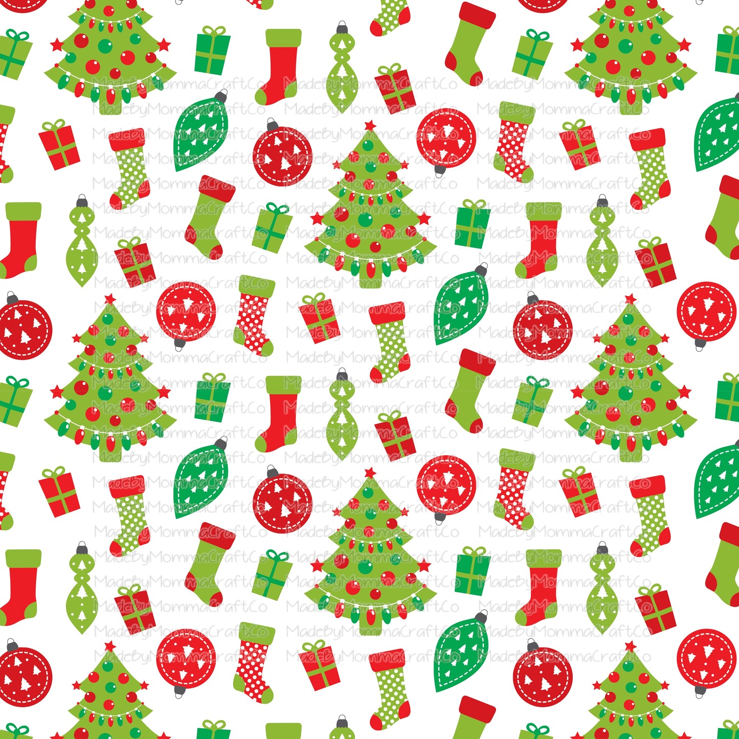 Christmas Tree Cheat Clear Waterslide ™ or Sticker Themed Sheet Elements Sheet