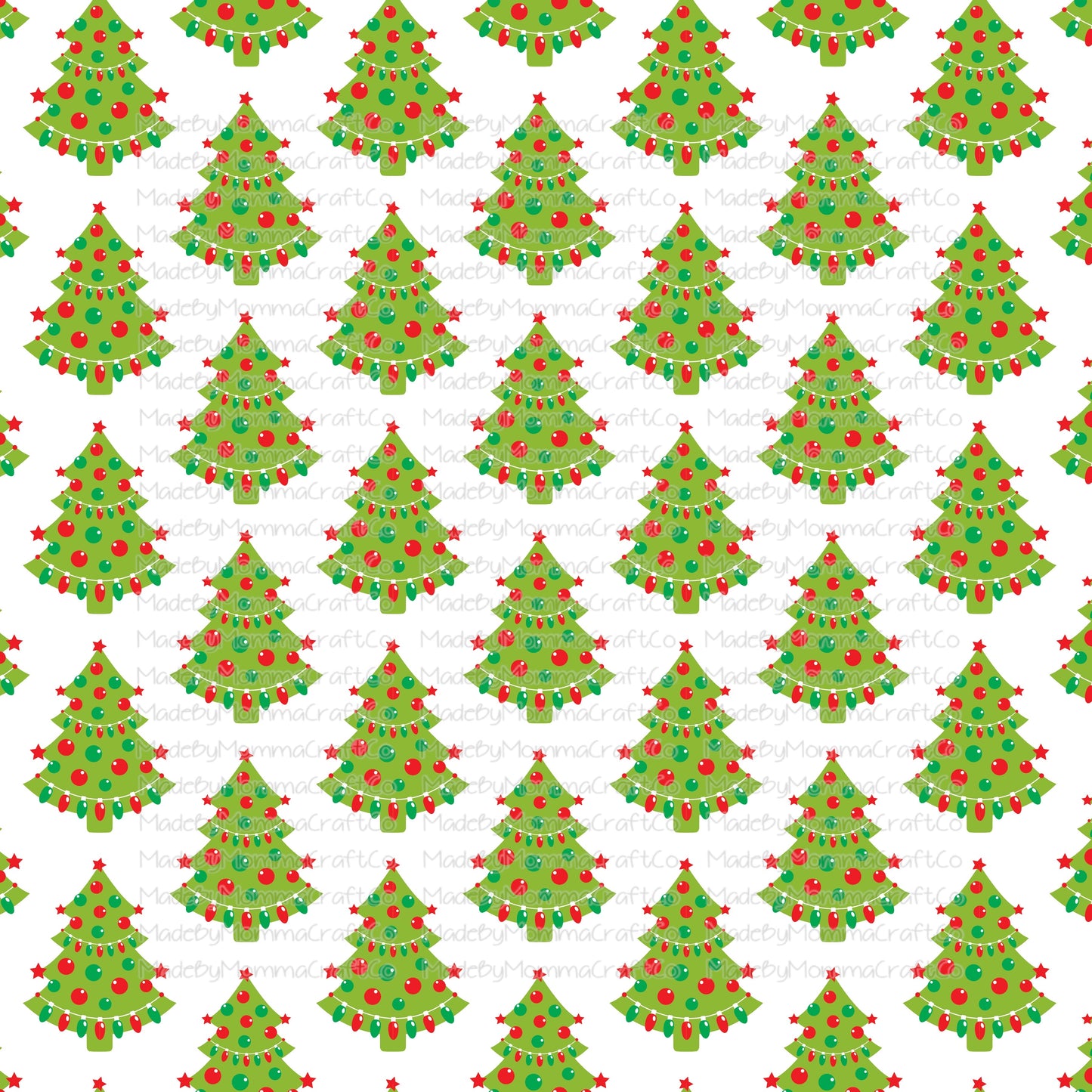 Christmas Trees Cheat Clear Waterslide ™ or Sticker Themed Sheet Elements Sheet