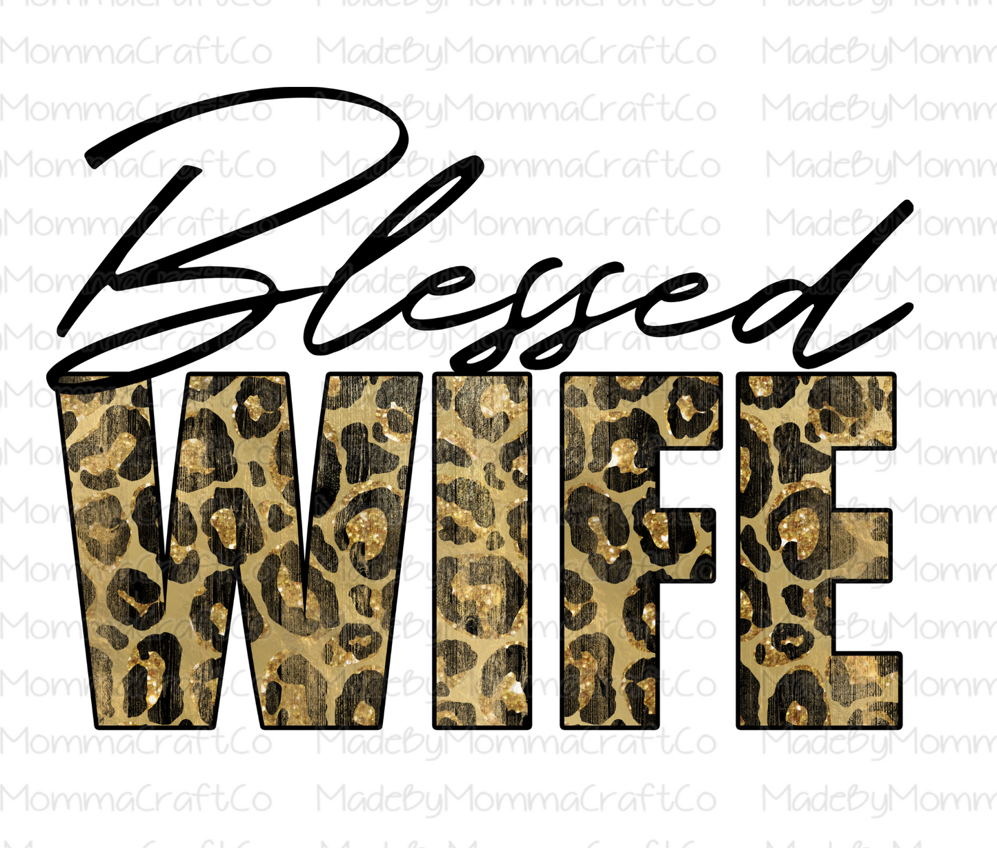 Blessed Wife - Cheat Clear Waterslide™ or White Cast Sticker