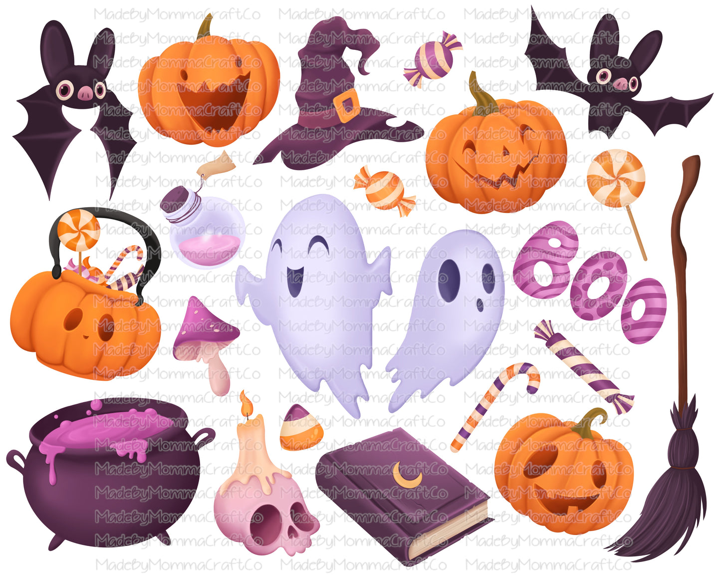 Spooky Halloween Cheat Clear Waterslide ™ or Sticker Themed Sheet Elements Sheet