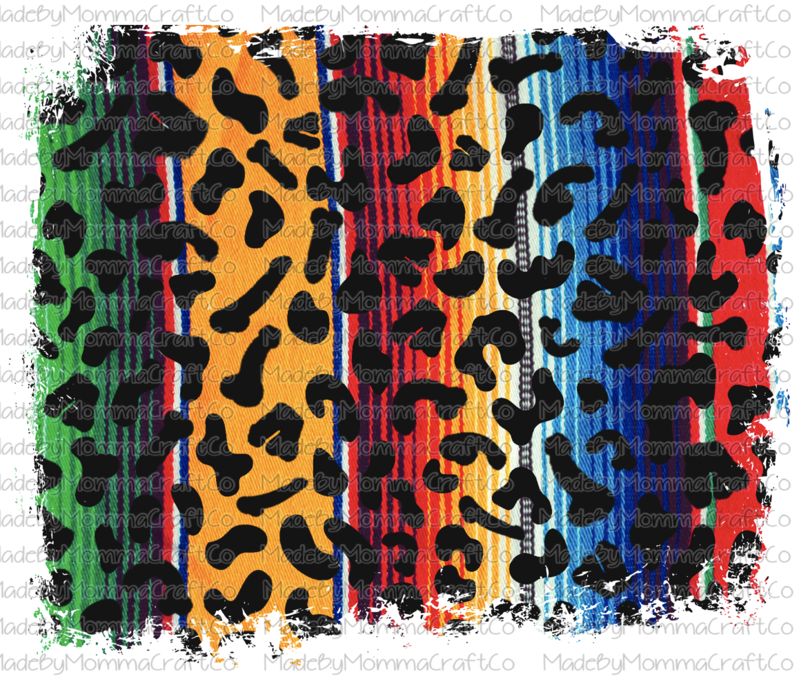 Serape Penis Leopard Print -Cheat Clear Waterslide™ or White Cast Sticker