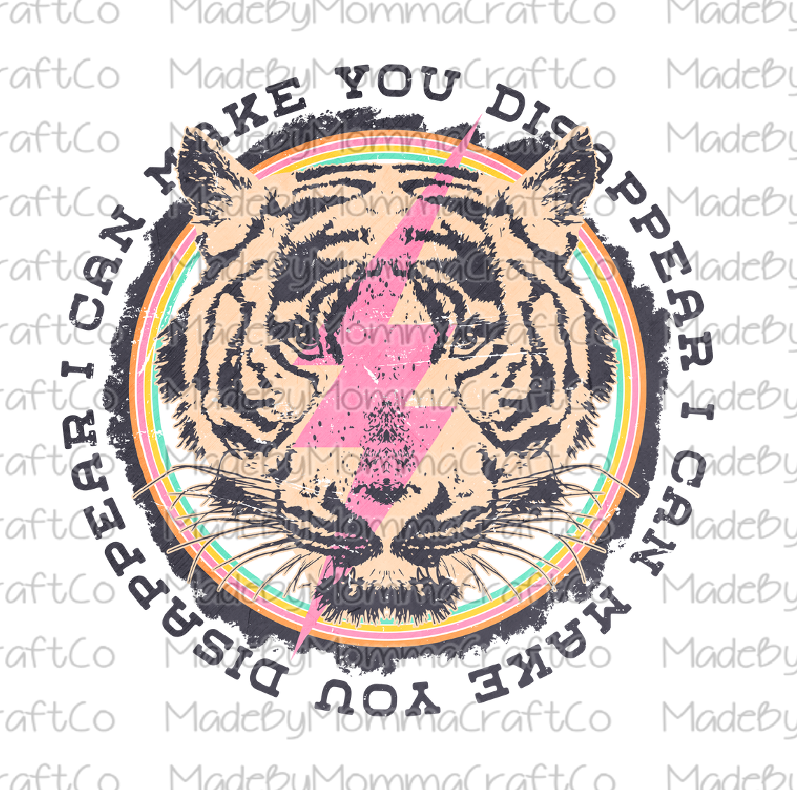 I Can Make You Disappear Tiger Lightning Cheat Clear Waterslide™ or White Cast Sticker