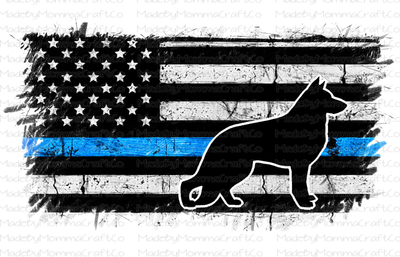 Blue Line K9 Flag - Occupations / Animals - Waterslide Decal or Digita –  Made By Momma Waterslides