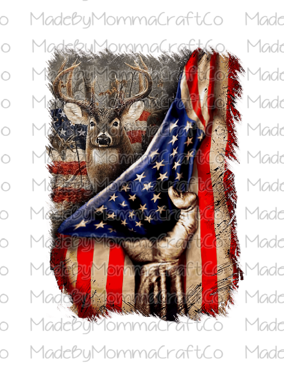 Largemouth Bass Fish American Flag Tumbler Wrap