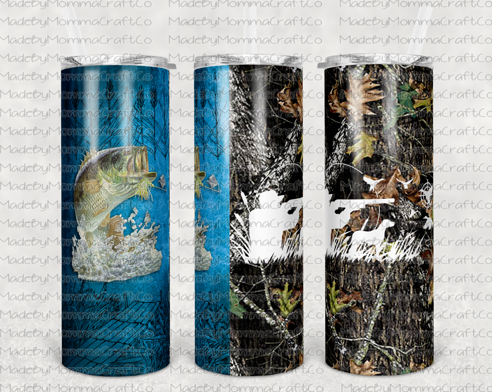 Camo Hunting and Fishing Manly Sublimation Tumbler Wrap - Or Clear Wat –  Made By Momma Waterslides