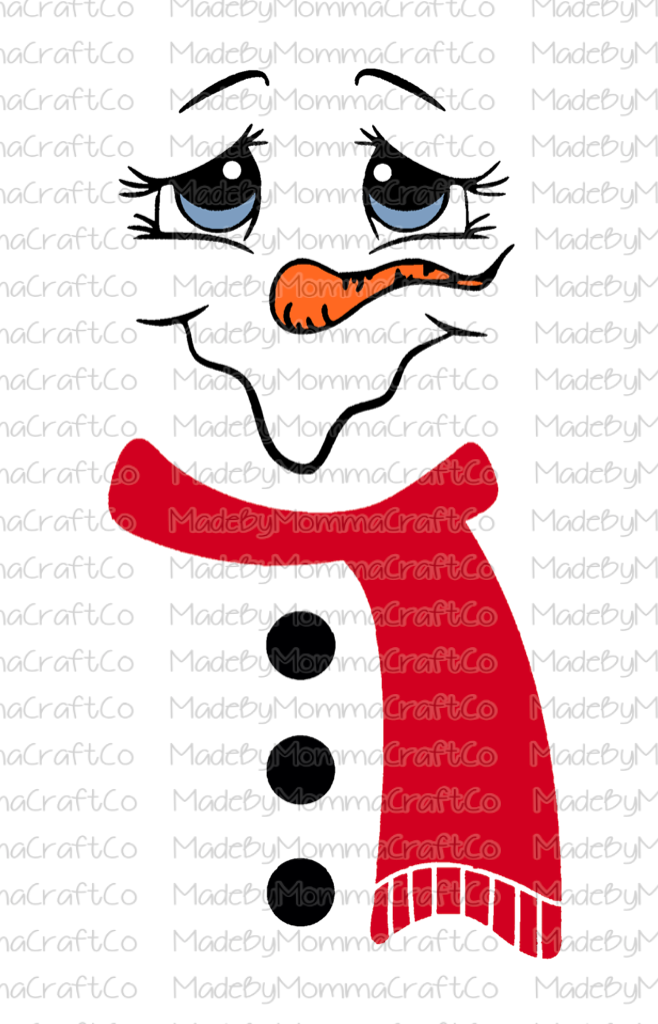 Snow Man Tumbler - Waterslide Decal or Digital Download