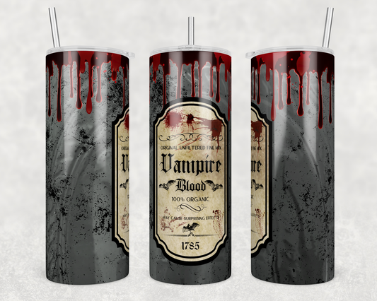 Vampire Blood Sublimation Tumbler Wrap - Or Clear Waterslide Wrap