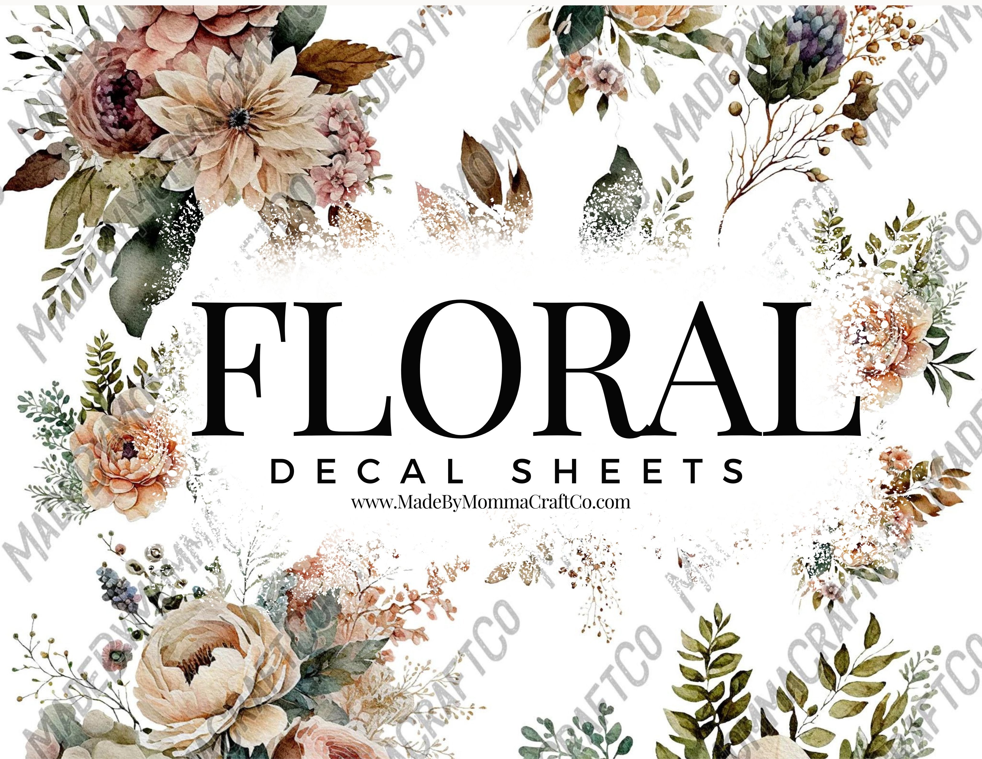 Floral Decal Sheets