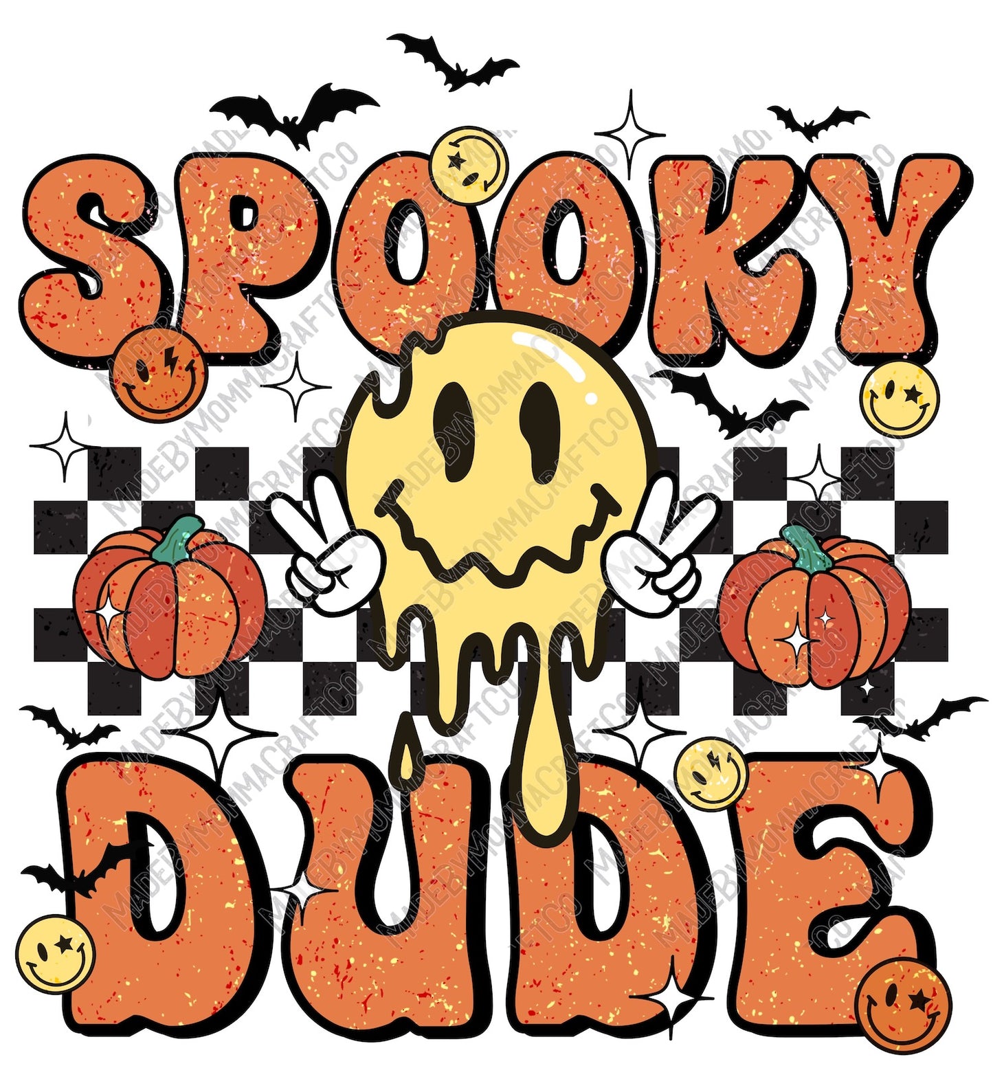 Spooky Dude Retro Kids Halloween -Cheat Clear Waterslide™ or White Cast Sticker