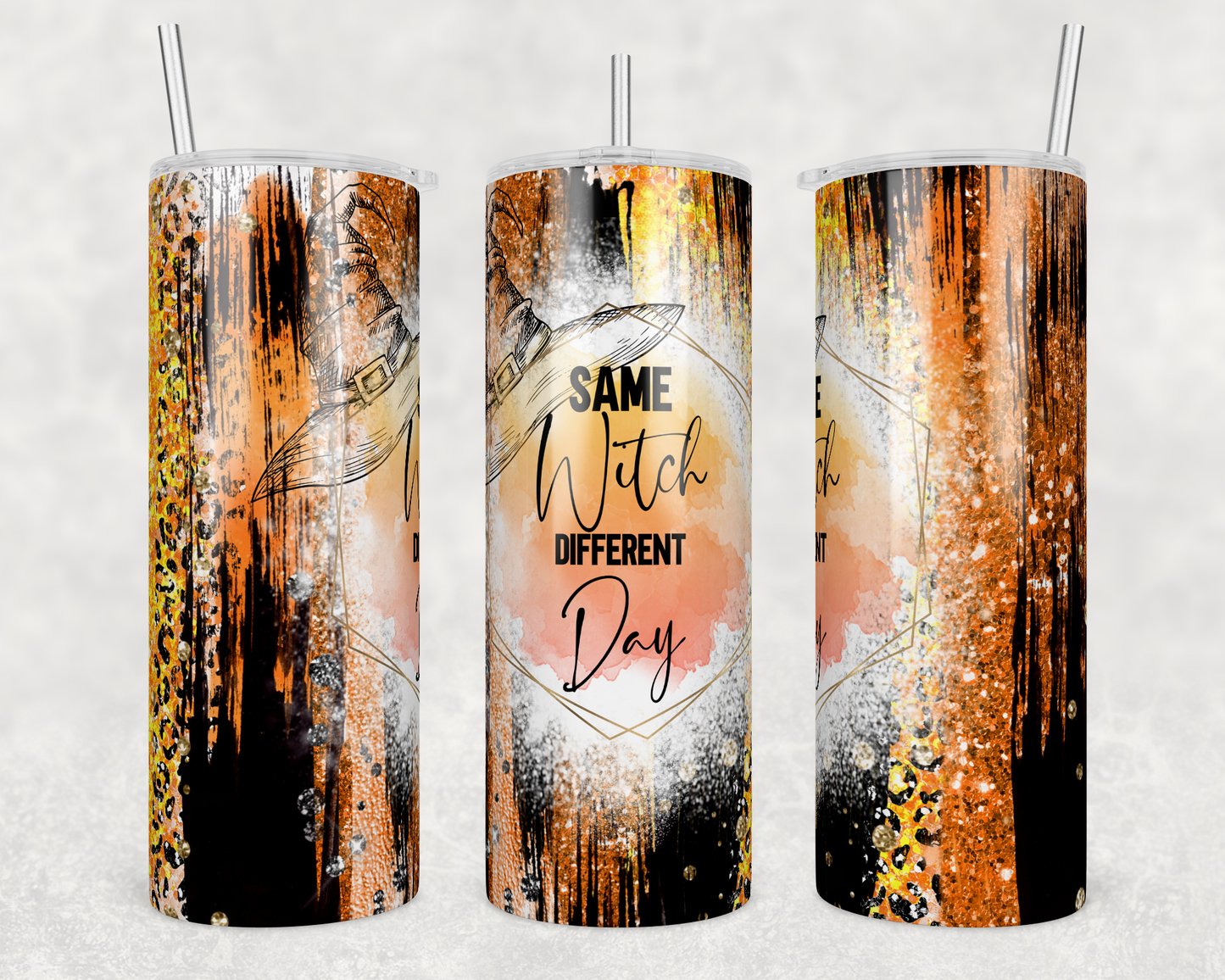 Same Witch Different Day - Halloween - Sublimation or Waterslide Wrap - 20oz and 30oz