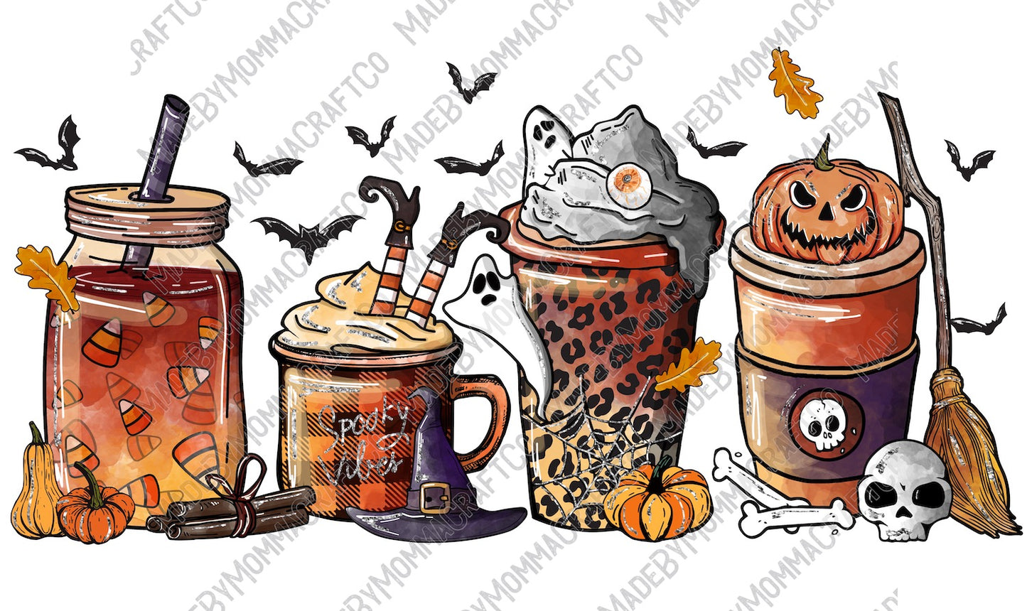 Halloween Spooky Coffee -Cheat Clear Waterslide™ or White Cast Sticker