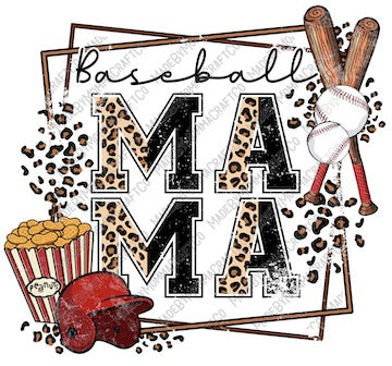 Baseball Mama -Cheat Clear Waterslide™ or White Cast Sticker