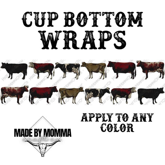 Cattle Breeds Cup Border Wrap || Cheat Clear Waterslide™ or Cheat Clear Sticker