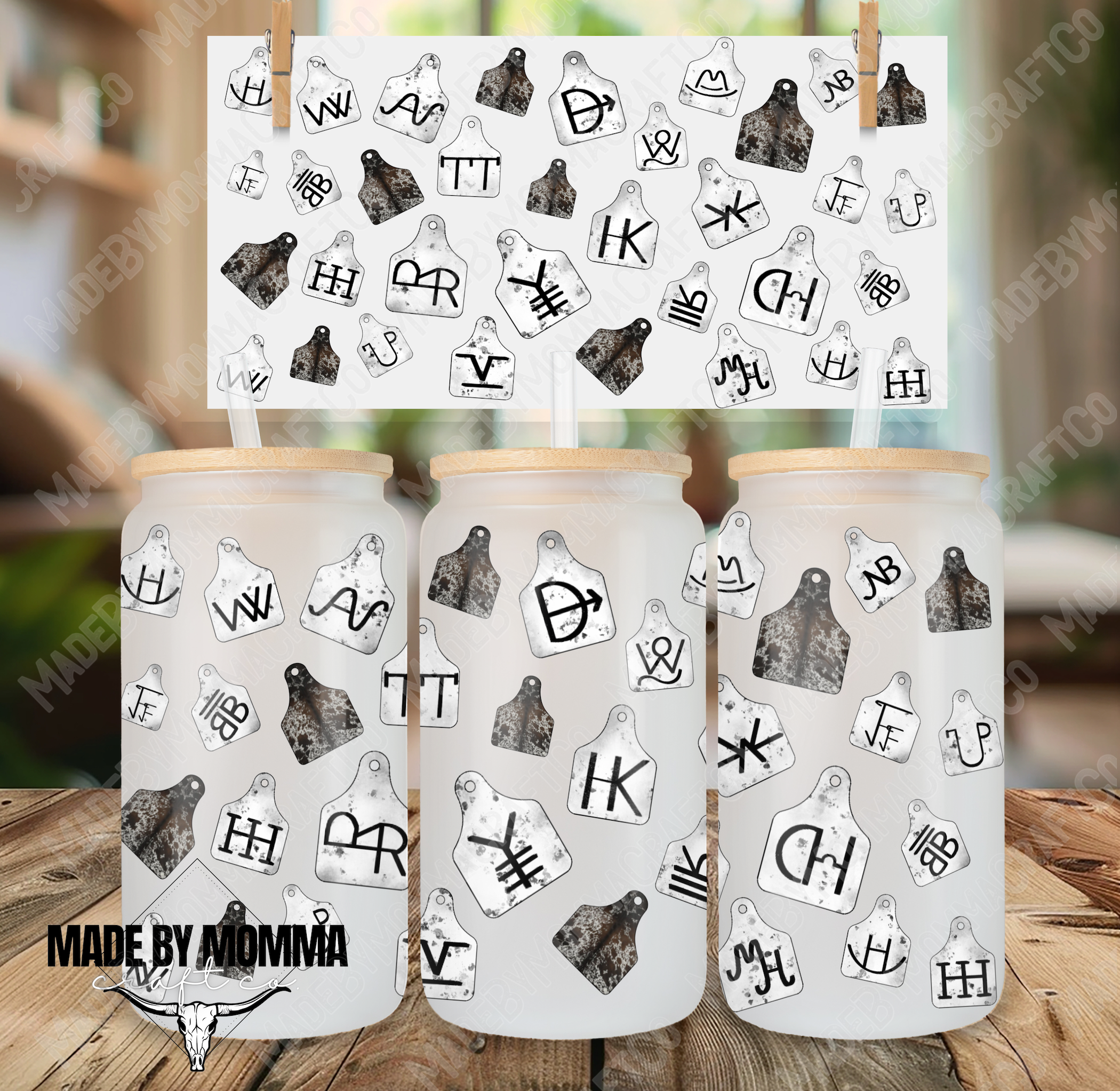 Cow Tags 16oz UV DTF or Sublimation Wrap