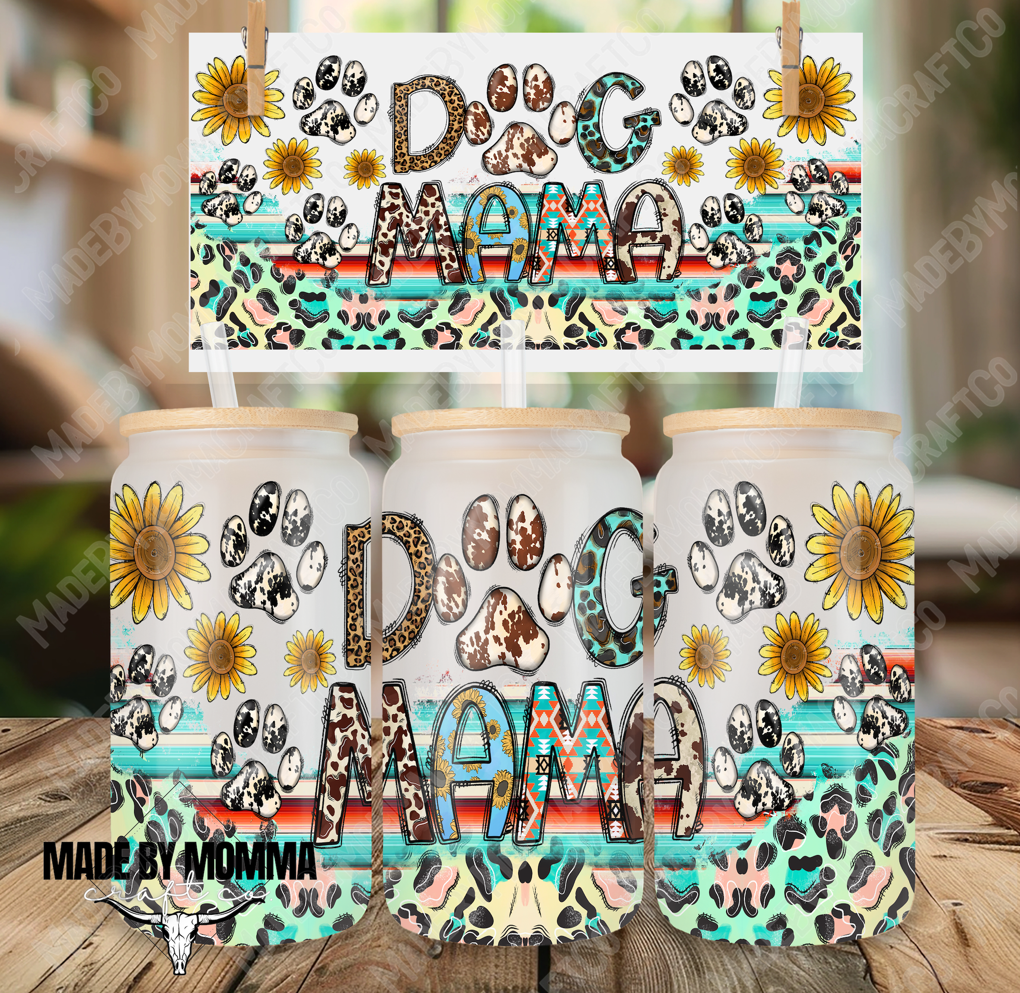 Dog Mama 16oz UV DTF or Sublimation Wrap