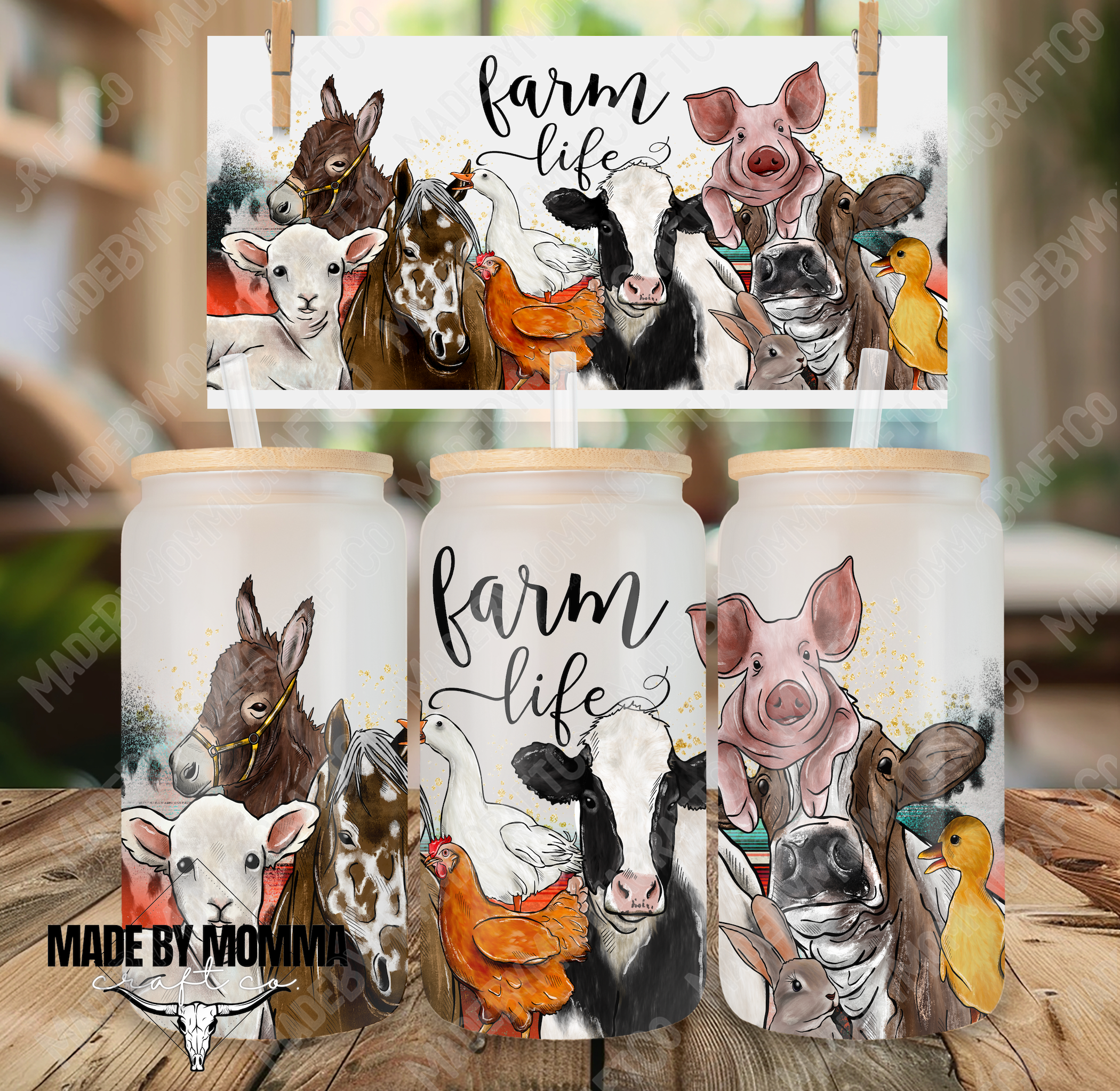 Farm Life 16oz UV DTF or Sublimation Wrap