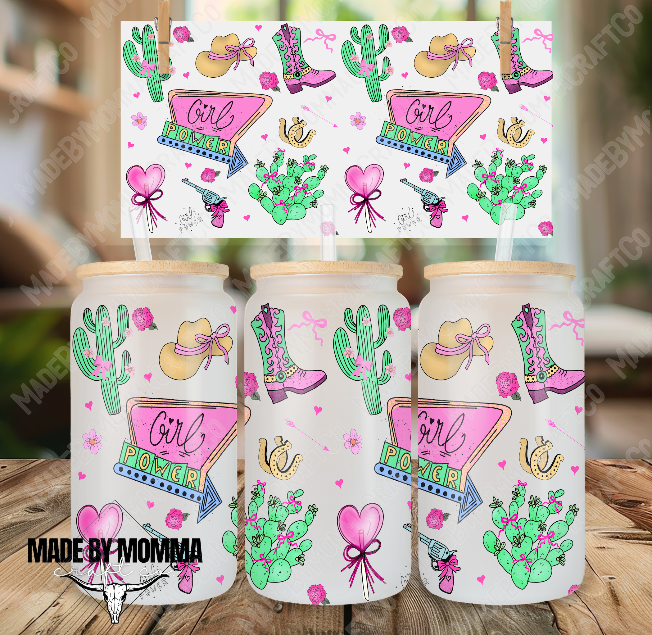 Western Cowgirl 16oz UV DTF or Sublimation Wrap