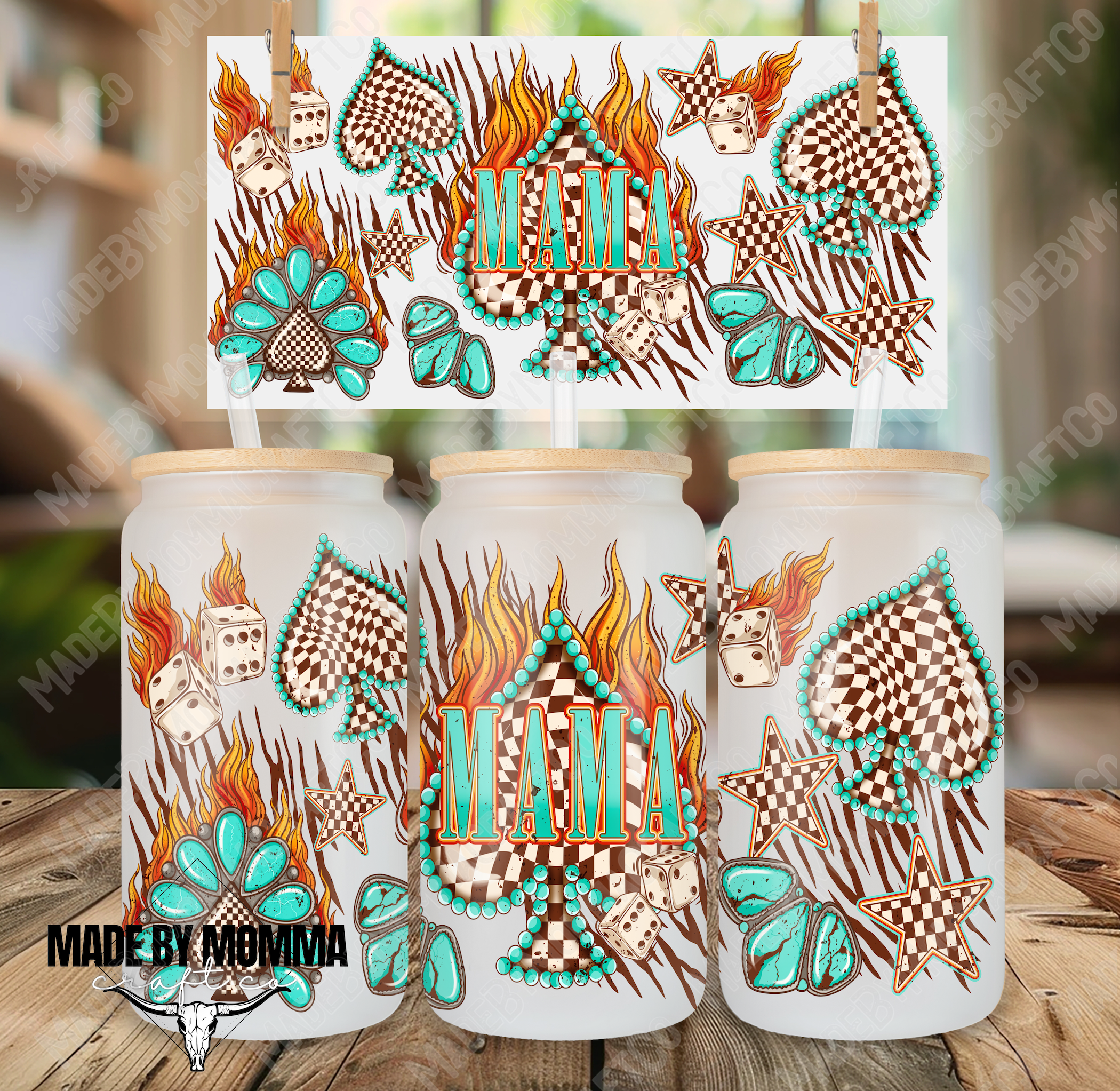 Mama Spades Western 16oz UV DTF or Sublimation Wrap