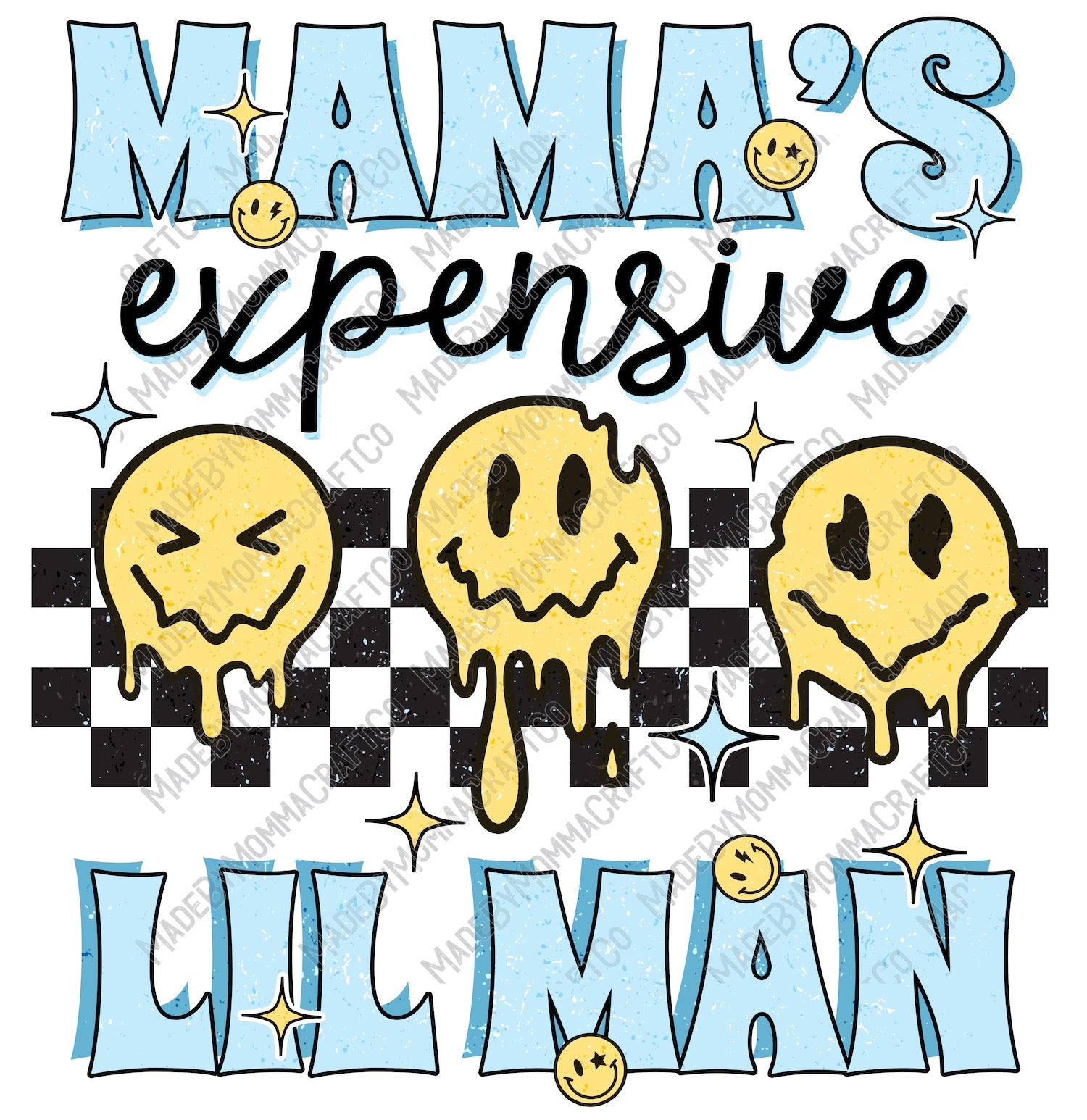 Mama&#39;s Expensive Lil Man - Kids / Youth - Cheat Clear Waterslide™ or White Cast Sticker