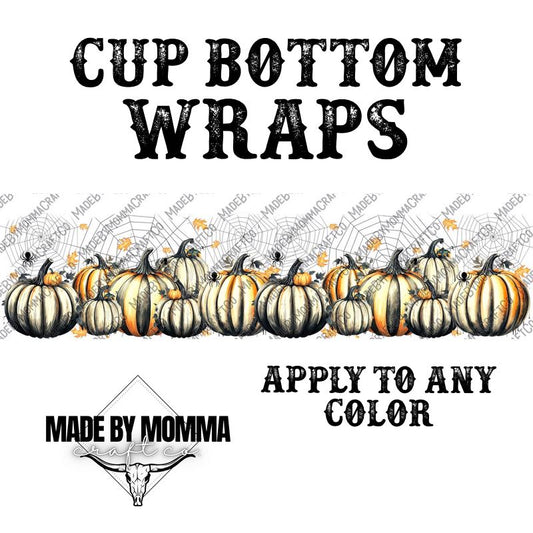 Pumpkins and Spider Webs Cup Border Wrap || Cheat Clear Waterslide™ or Cheat Clear Sticker