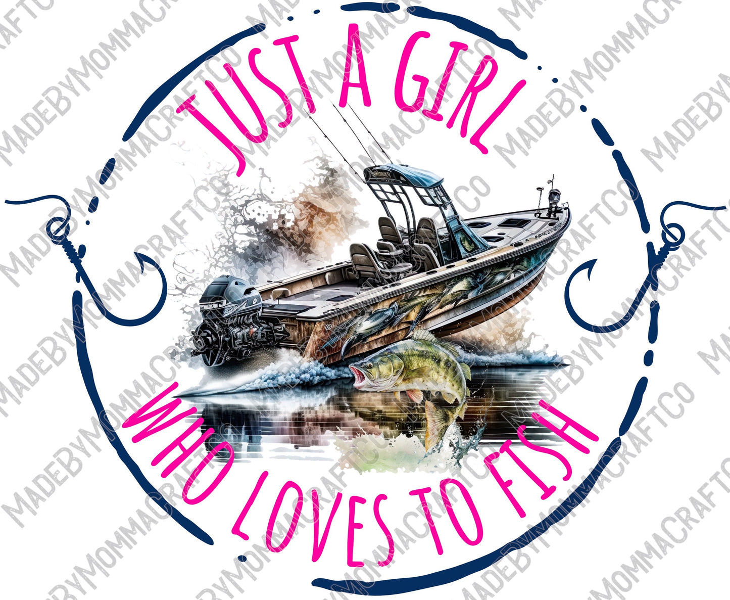 Just a Girl Who Loves To Fish - Cheat Clear Waterslide™ or White Cast Sticker