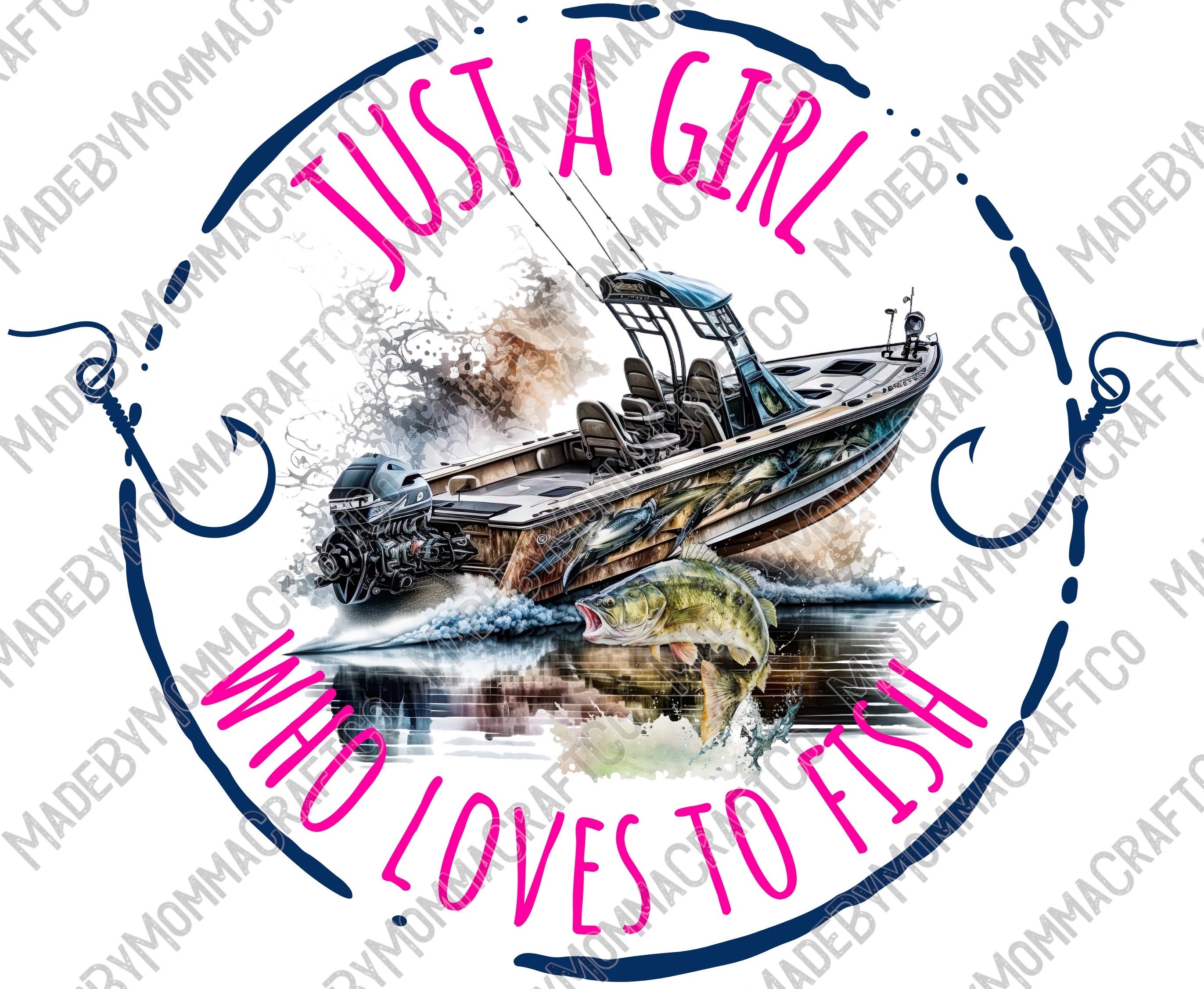 Just a Girl Who Loves To Fish - Cheat Clear Waterslide™ or UV DTF Sticker
