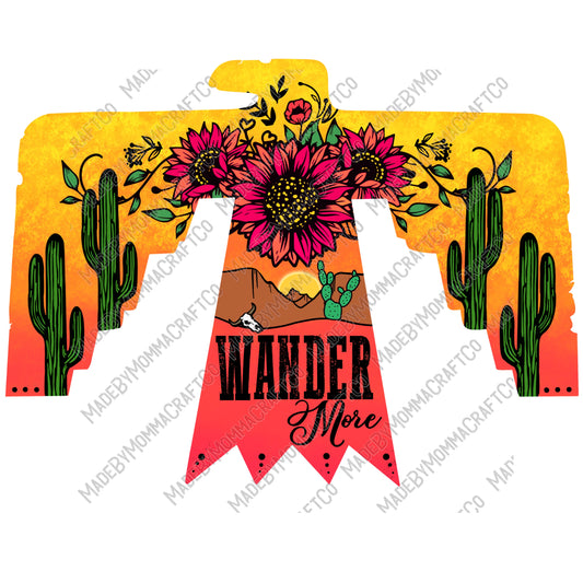 Wander More - Country Western / Retro - Cheat Clear Waterslide™ or Cheat Clear Sticker Decal