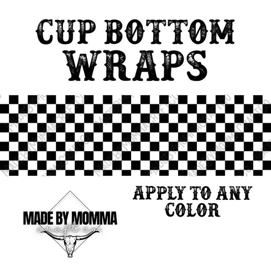 Checkered Cup Border Wrap || Cheat Clear Waterslide™ or Cheat Clear Sticker