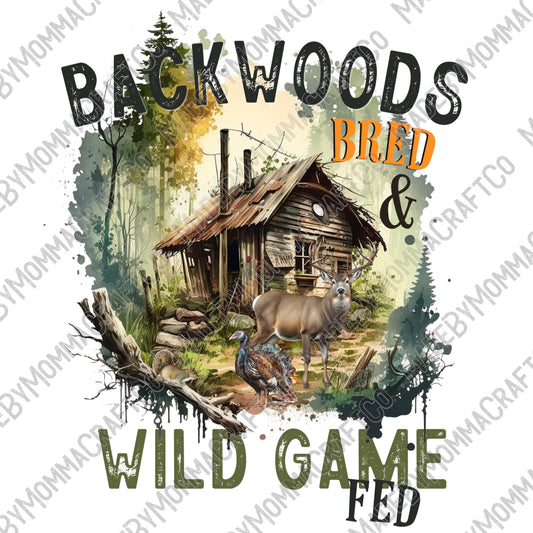 Backwoods Bred Wild Game Fed Hunting - Cheat Clear Waterslide™ or White Cast Sticker