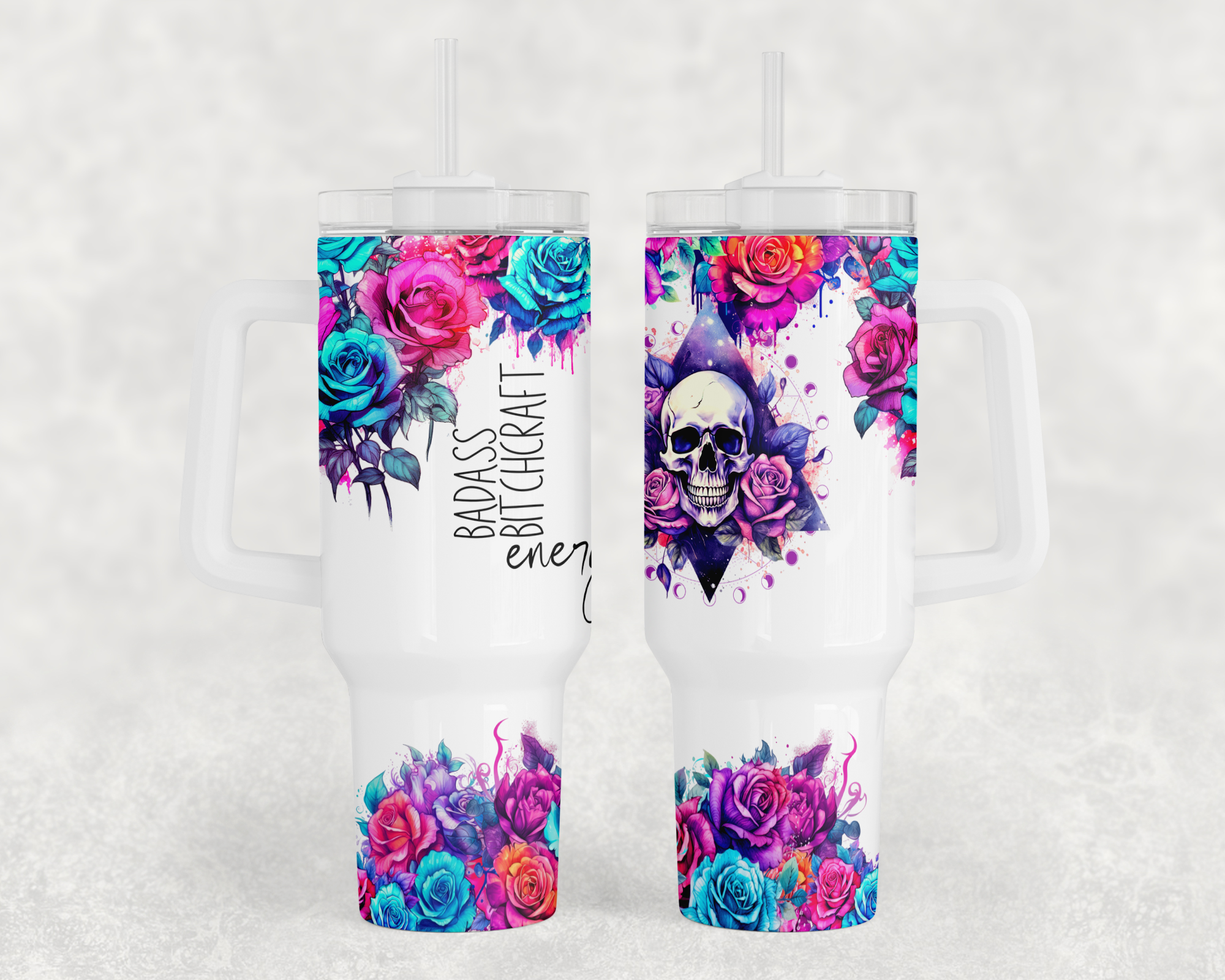 BitchCraft - 40oz Handle Tumbler - Sublimation or Waterslide Wrap