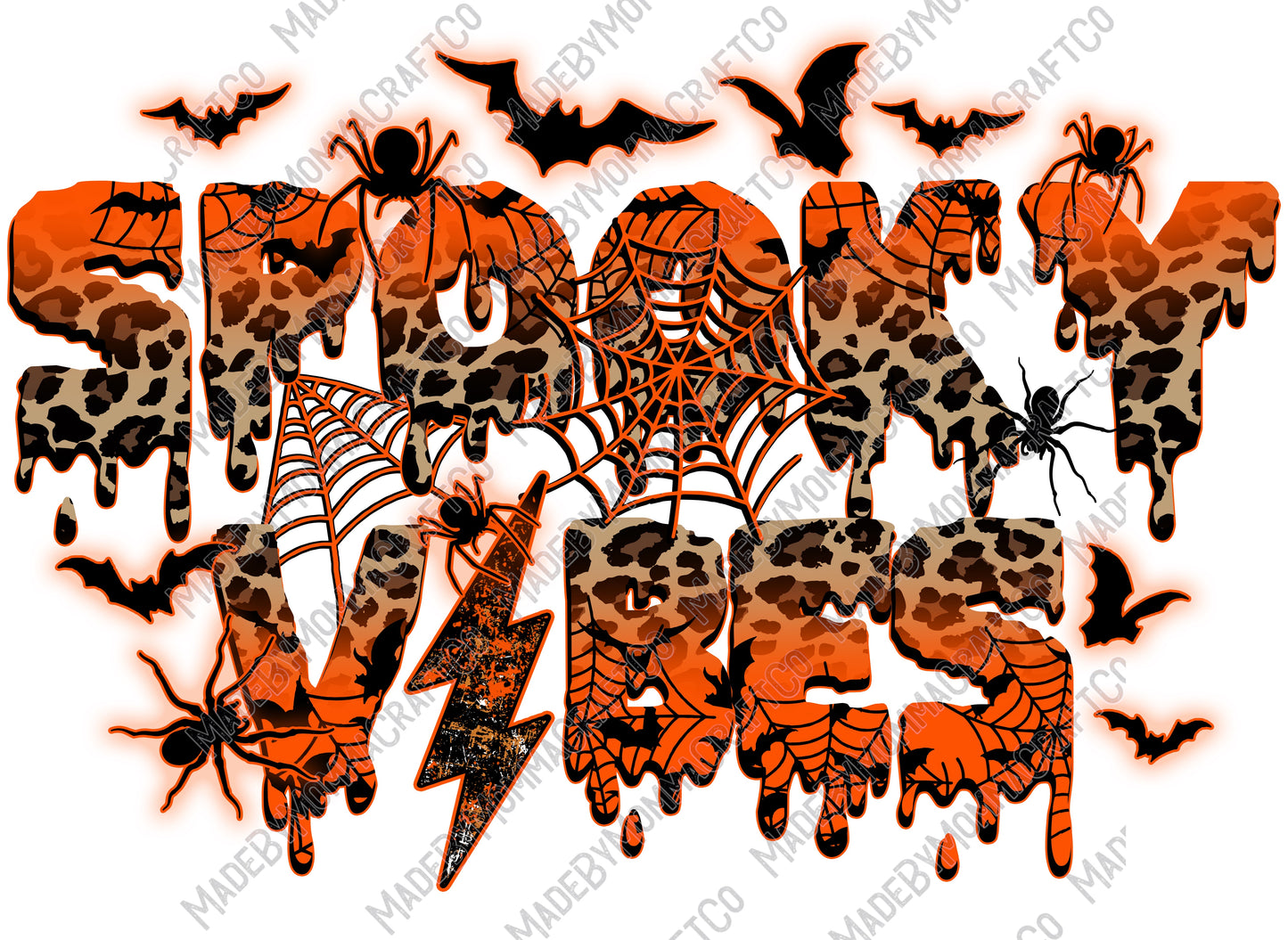 Spooky Vibes Halloween Fall -Cheat Clear Waterslide™ or White Cast Sticker