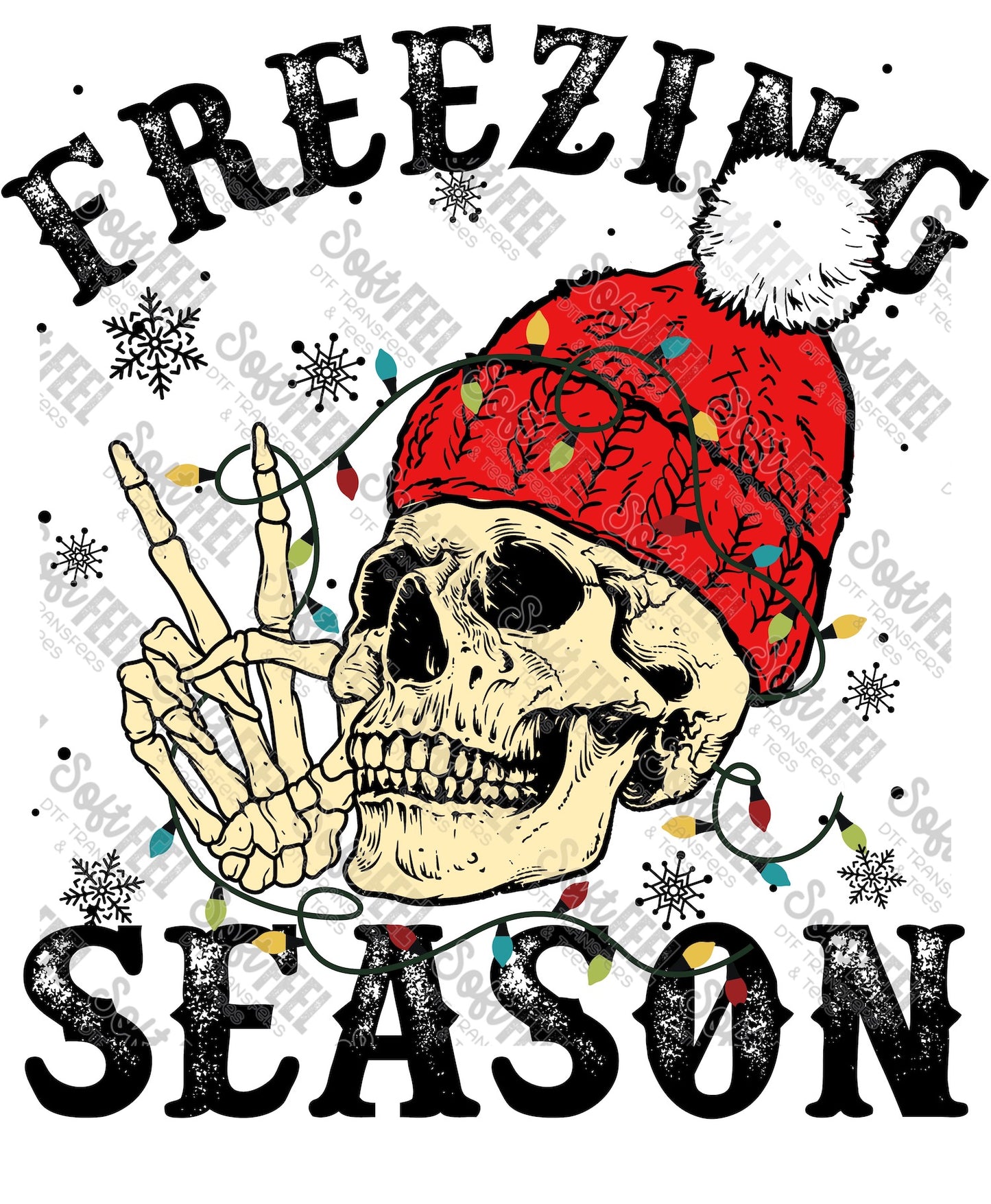 Freezing Season - Christmas - Direct To Film Transfer / DTF - Heat Press Clothing Transfer