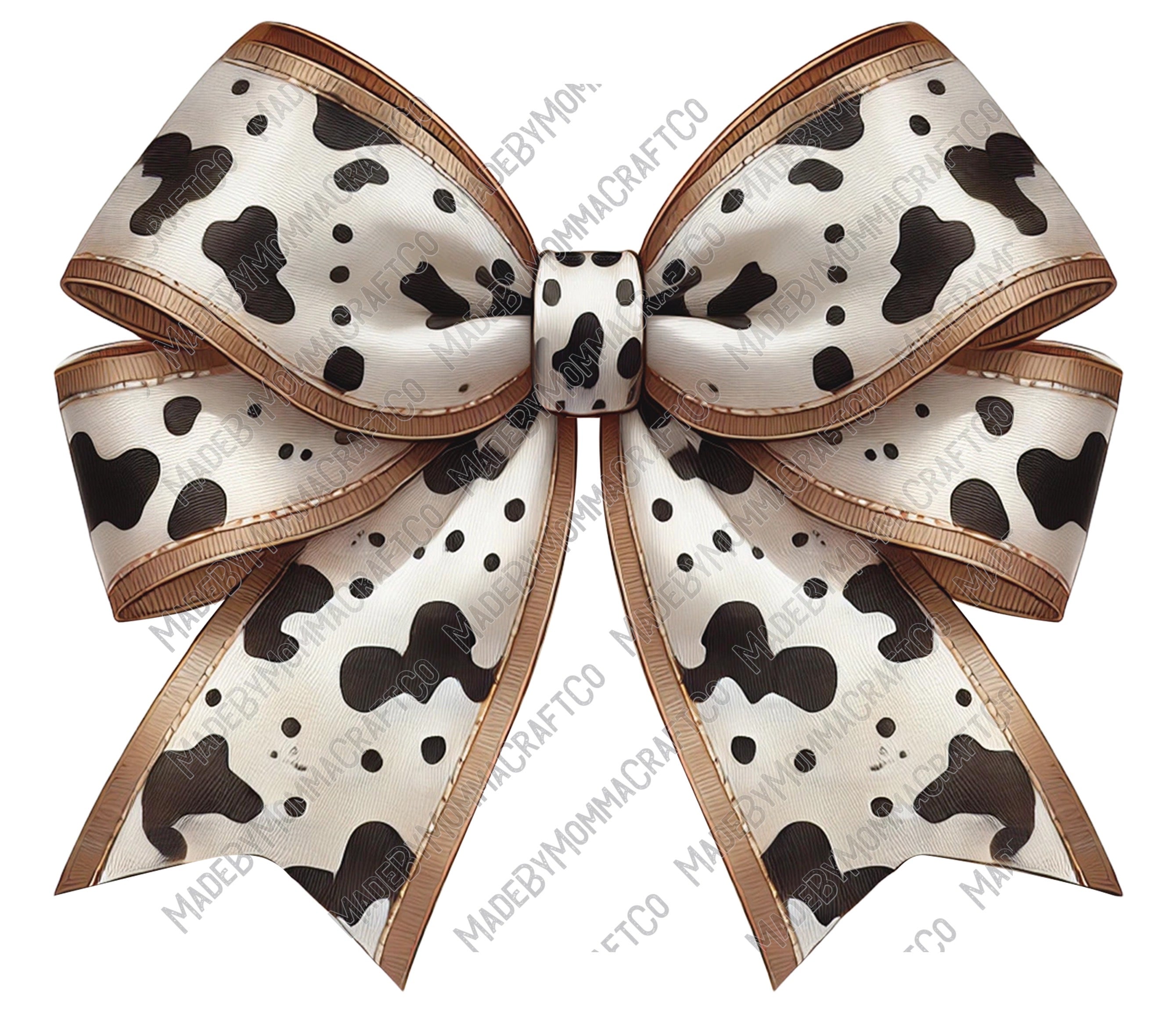 Tumbler Bow Cow Print - Country Western -Cheat Clear Waterslide™ or White Cast Sticker