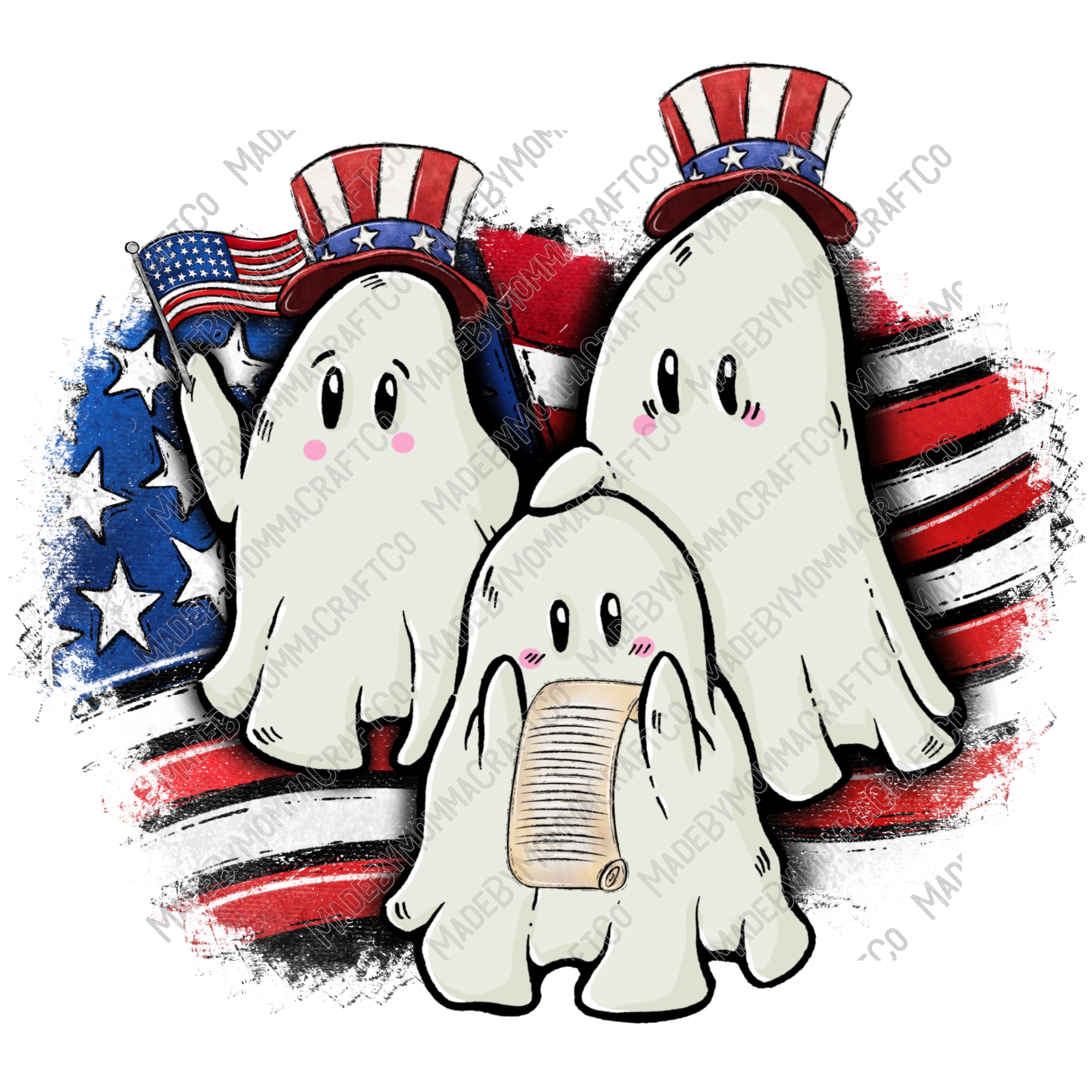 4th of Ghosts - Cheat Clear Waterslide™ or White Cast Sticker