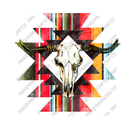 Bull Skull - Country Western / Retro - Cheat Clear Waterslide™ or Cheat Clear Sticker Decal
