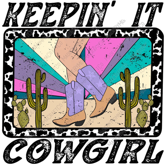 Keepin' It Cowgirl - Country Western - Cheat Clear Waterslide™ or White Cast Sticker