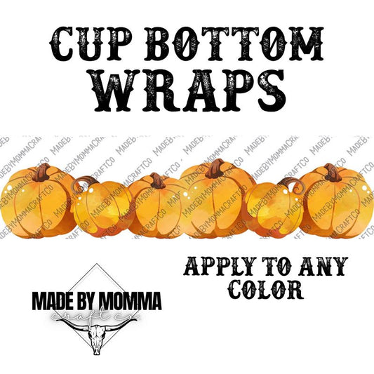 Fall Pumpkins Cup Border Wrap || Cheat Clear Waterslide™ or Cheat Clear Sticker