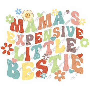 Mama's Expensive Little Bestie - Retro Kid Youth- Cheat Clear Waterslide™ or Cheat Clear Sticker Decal