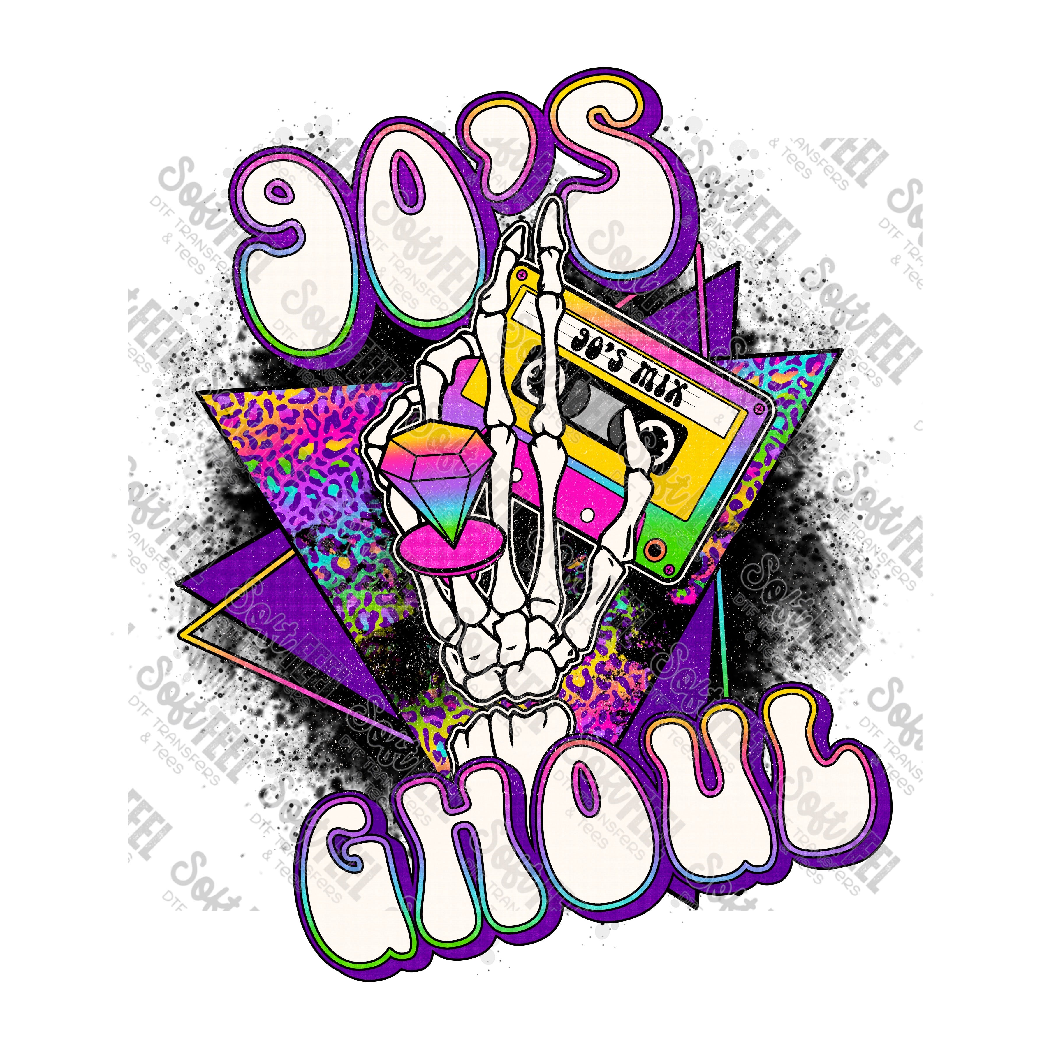 90&#39;s Ghoul - Retro / Halloween horror - Direct To Film Transfer / DTF - Heat Press Clothing Transfer