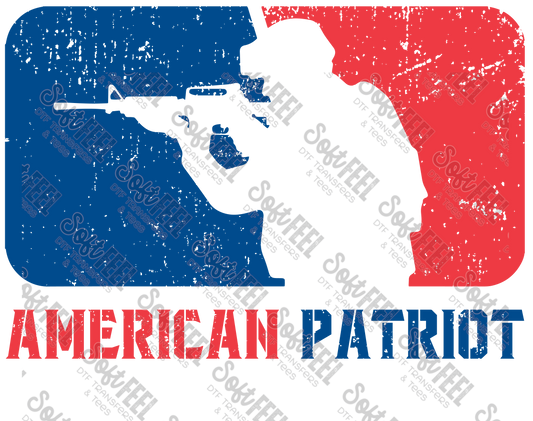 American Patriot Grunge - Men's / Patriotic - Direct To Film Transfer / DTF - Heat Press Clothing Transfer